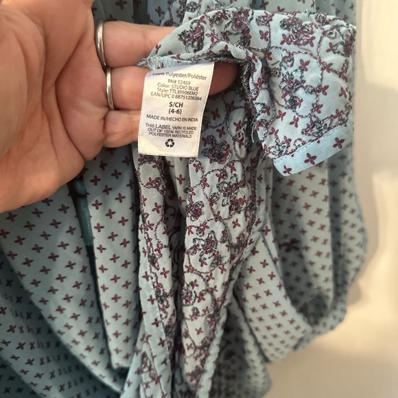 NWT Lucky Brand Blue&Black medium dress - Picture 4 of 7